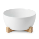 Porcelain Bowl with Wooden Stand